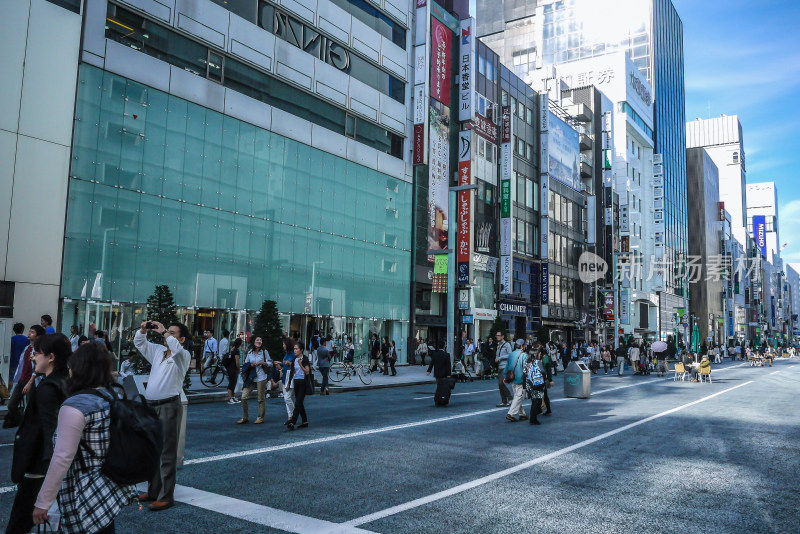 日本东京银座街景