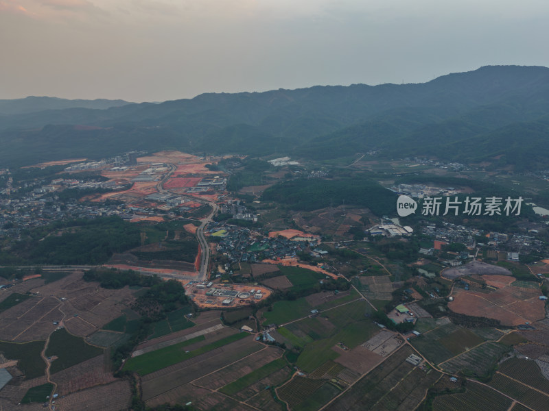 航拍乡村田园风光