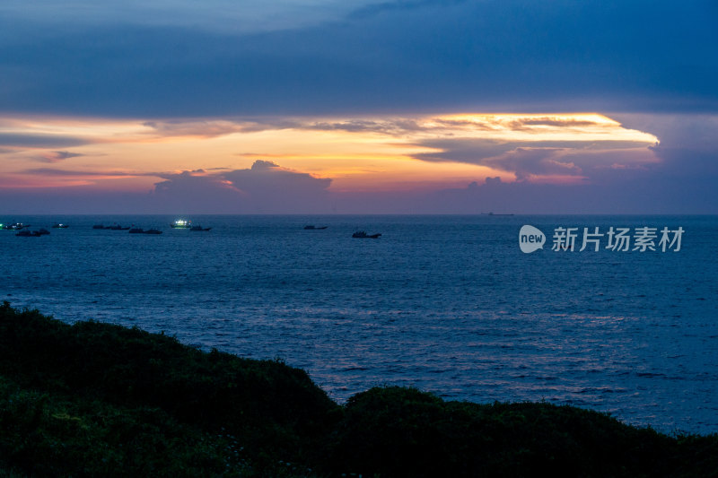 海边的落日