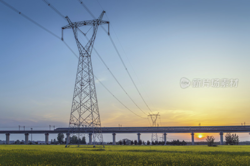 双高花田会（高铁列车、超高压电网）