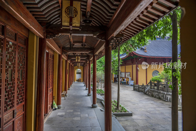 杭州西湖中天竺法净禅寺古建筑风景