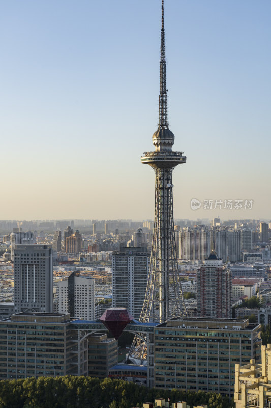 哈尔滨夜景地标性建筑龙塔