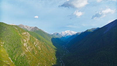 川西森林雅拉雪山航拍