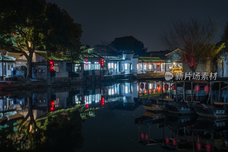 江南水乡西塘古镇夜景