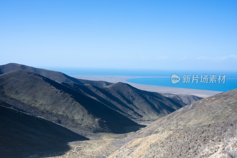 中国西部青海青海湖秋季自然风光