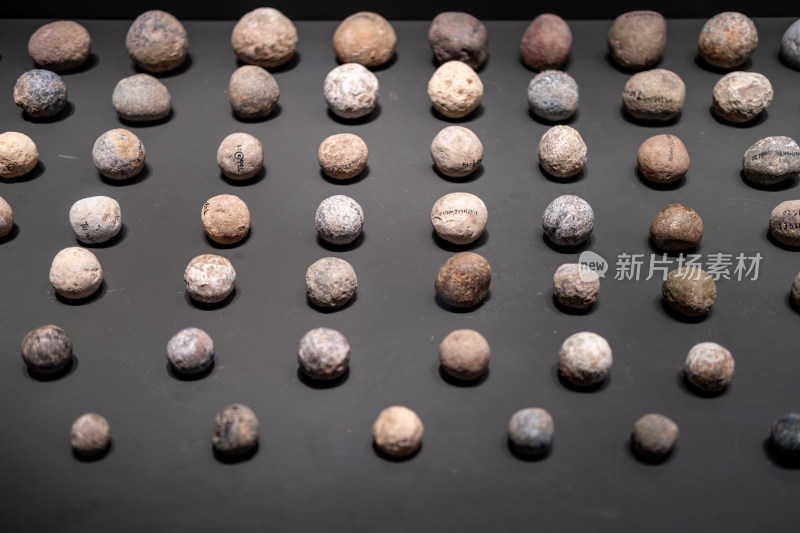 三门峡庙底沟博物馆新石器时期的石球