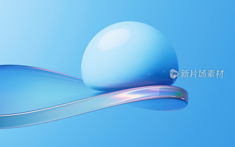 柔软的球体抽象背景3D渲染