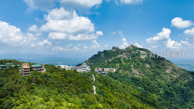 湖北武汉黄陂木兰山景区多角度航拍