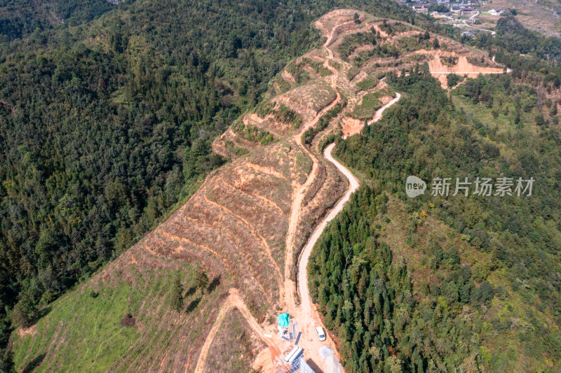 山坡上的梯田 经济作物种植基地