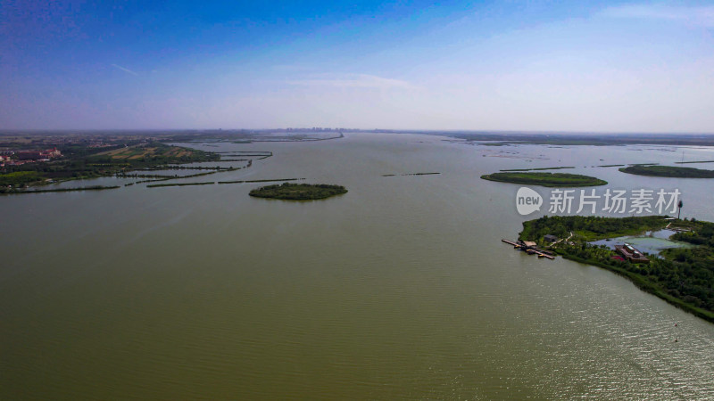 河北衡水衡水湖4A景区航拍图