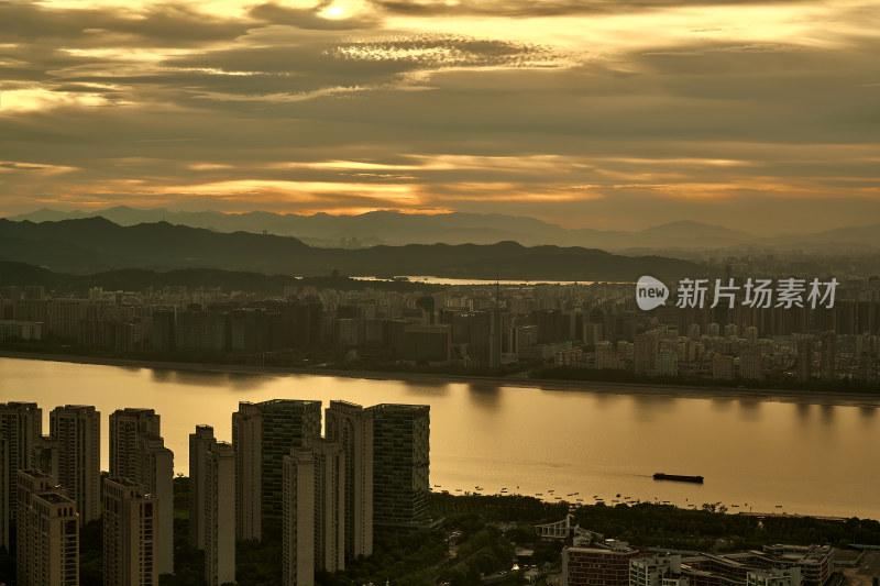 浙江杭州滨江城市风光