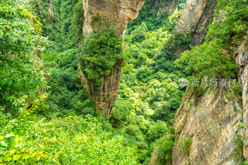 中国湖南张家界的壮丽山脉景观