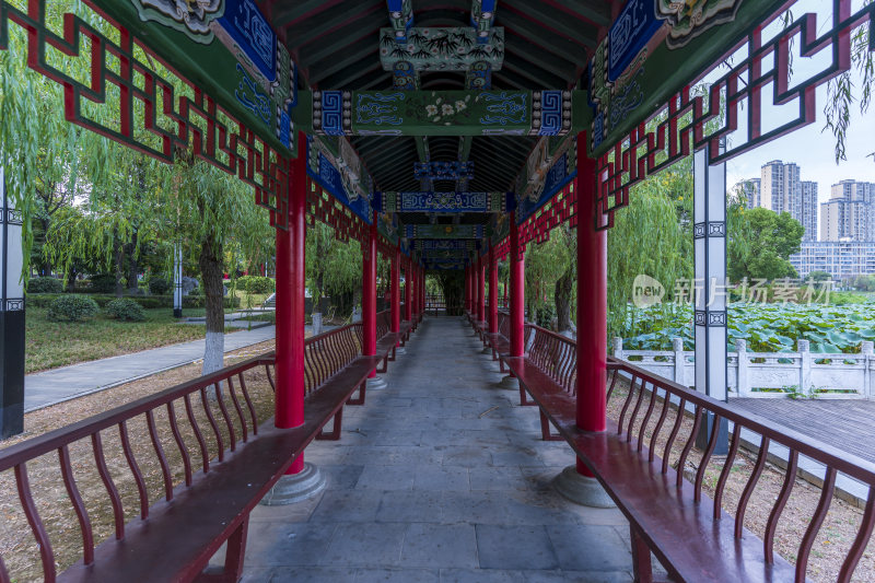 武汉江夏区谭鑫培公园风景