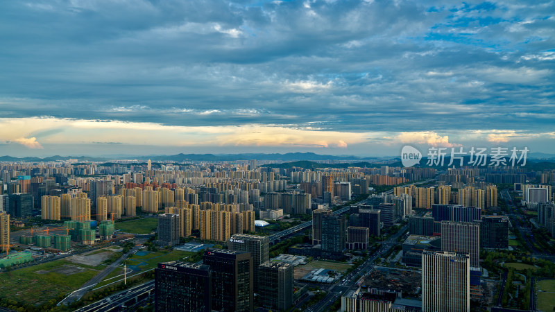 浙江杭州滨江城市风光