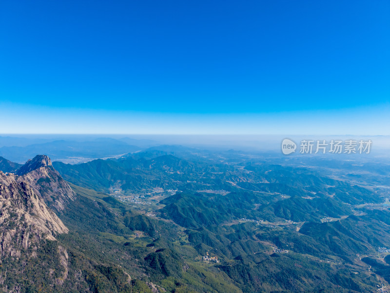 祖国大好河山灵山航拍图