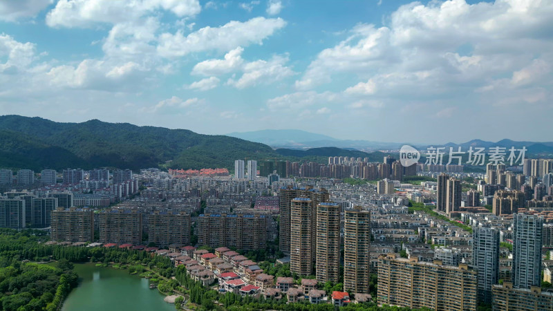 航拍新余城市风光新余大景