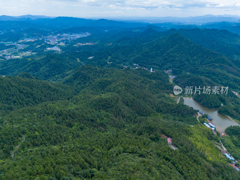 祖国大好河山绿色森林植物航拍图