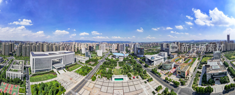 江西吉安城市风光全景图航拍