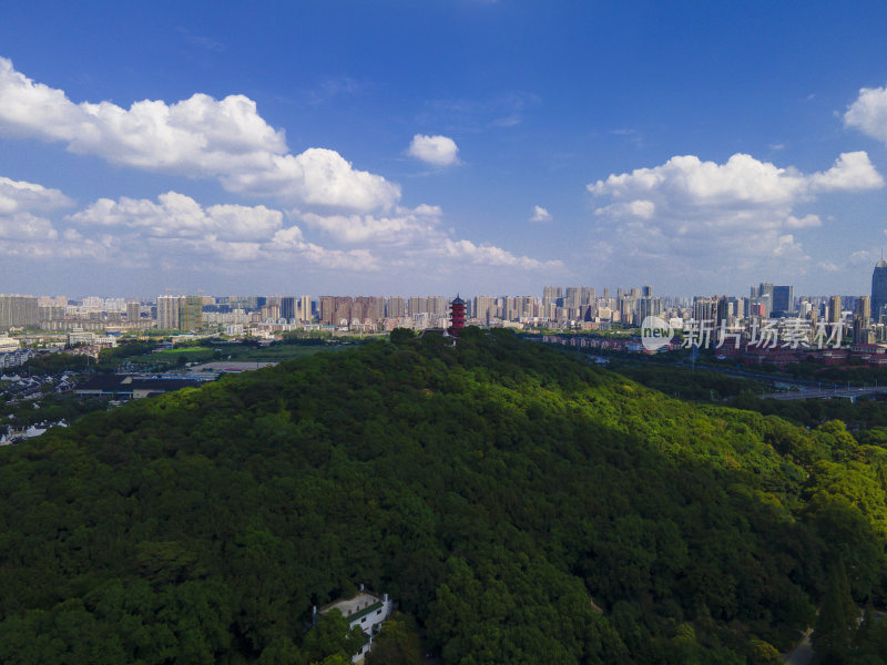 无锡市惠山区地标航拍素材