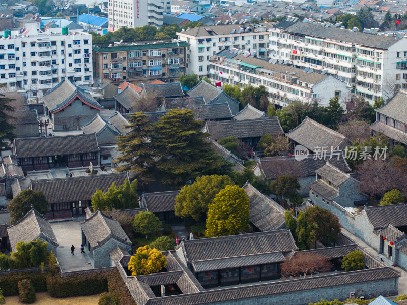 江苏省淮安市地标建筑淮安府署航拍