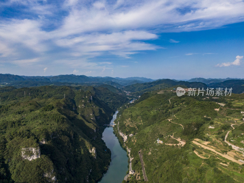 大自然秀丽山川江河航拍图