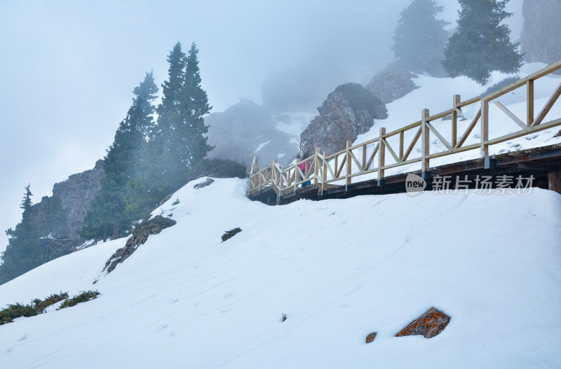 新疆天山天池风景名胜区登山栈道