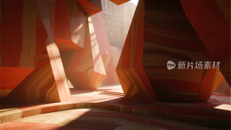 现代风格几何形状建筑场景