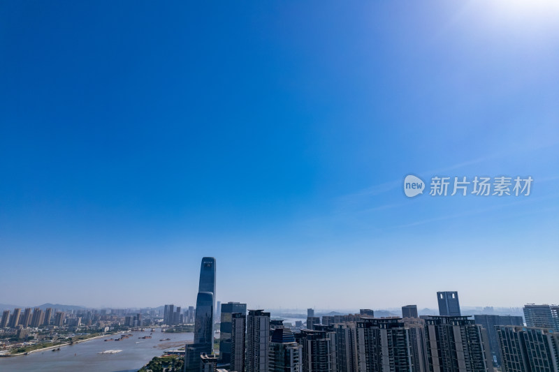 广州琶洲大桥珠江风光航拍摄影图