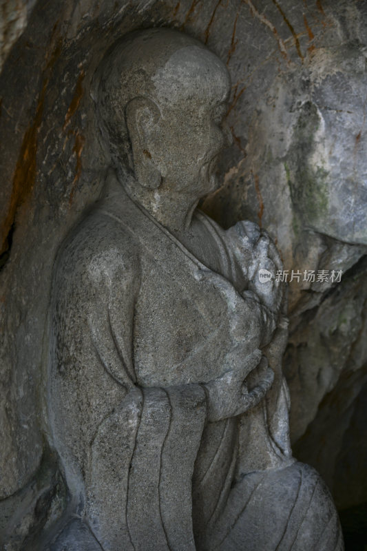 杭州西湖烟霞三洞烟霞洞塑像