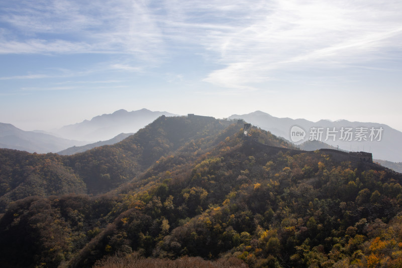 北京慕田峪长城秋色山峦叠嶂层林尽染