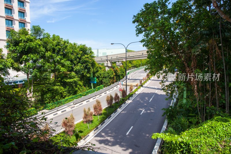 新加坡圣淘沙岛的道路