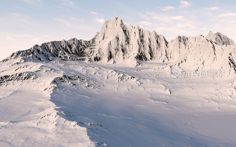 雪山背景 3D渲染