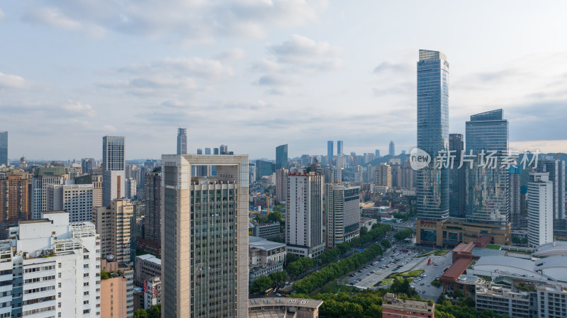 贵州省贵阳市老城区多角度航拍