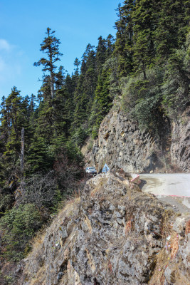 西藏林芝地区G318川藏公路沿途高原风光