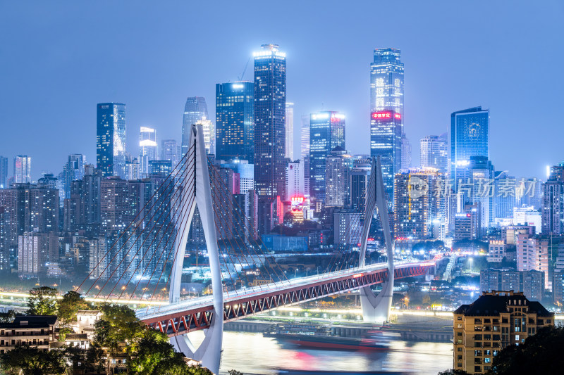 重庆东水门大桥城市夜景