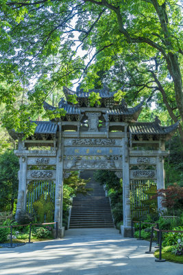 杭州凤凰山万松书院风景