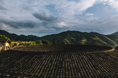 福建南靖土楼航拍