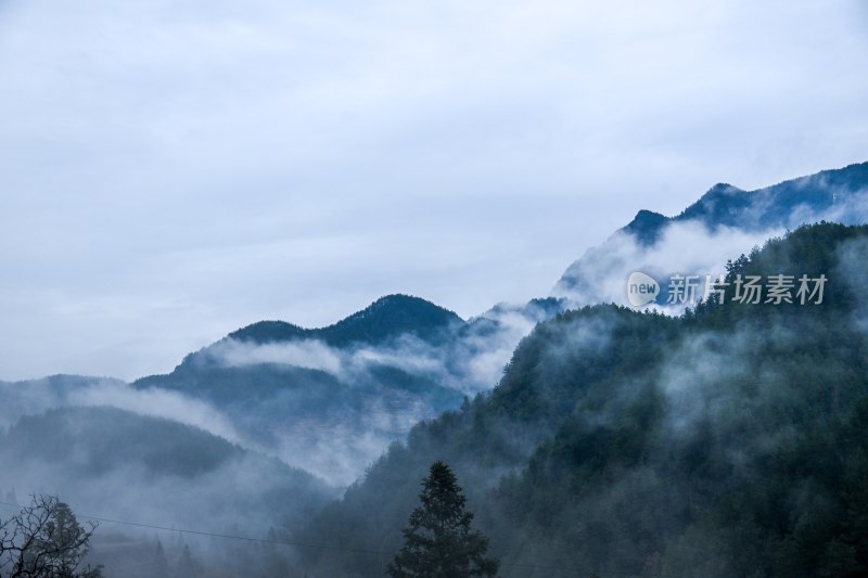 重庆酉阳：雾锁山峦神仙境