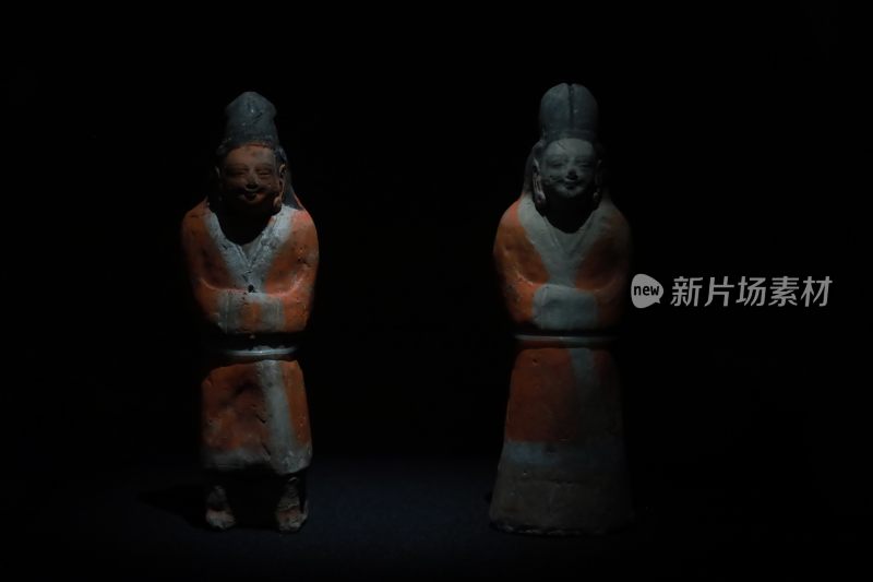 古代陶俑人物特写