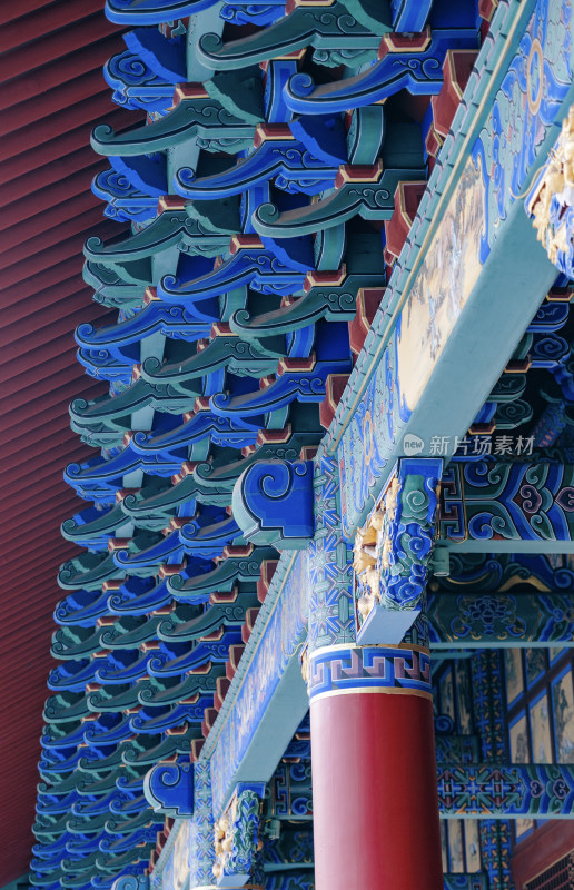 中国传统宫殿房檐屋檐-云南昆明文庙