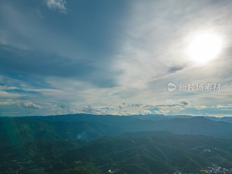 航拍山脉自然风光