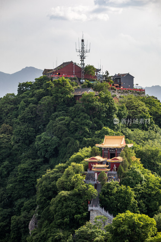 西安秦岭终南山南五台自然风光景点景观