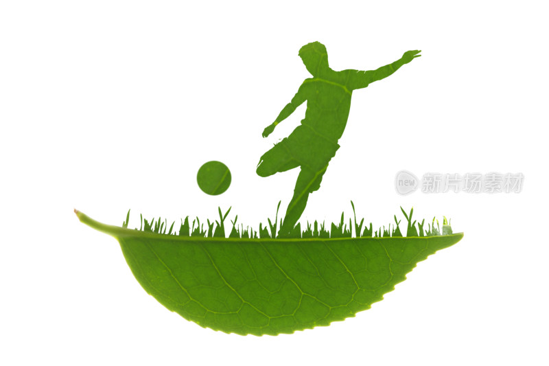 绿色创意足球运动