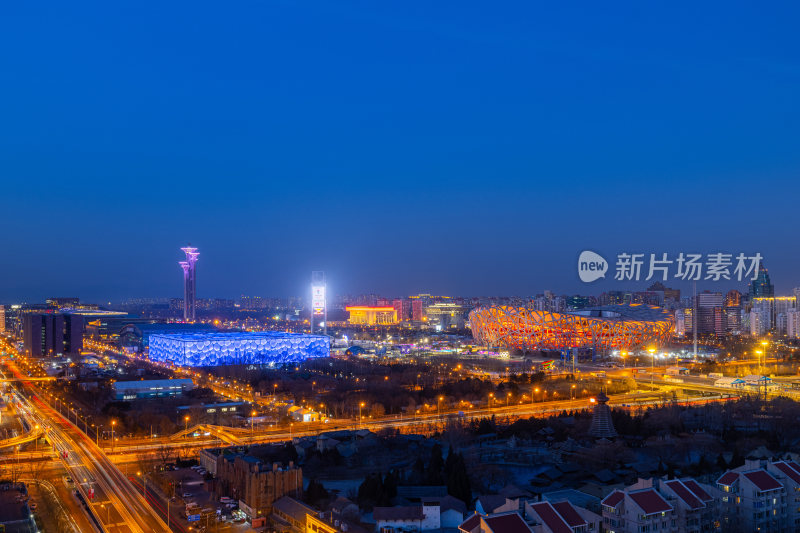 北京奥运中心区夜景