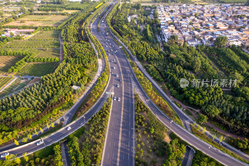 洛阳交通立交桥道路航拍