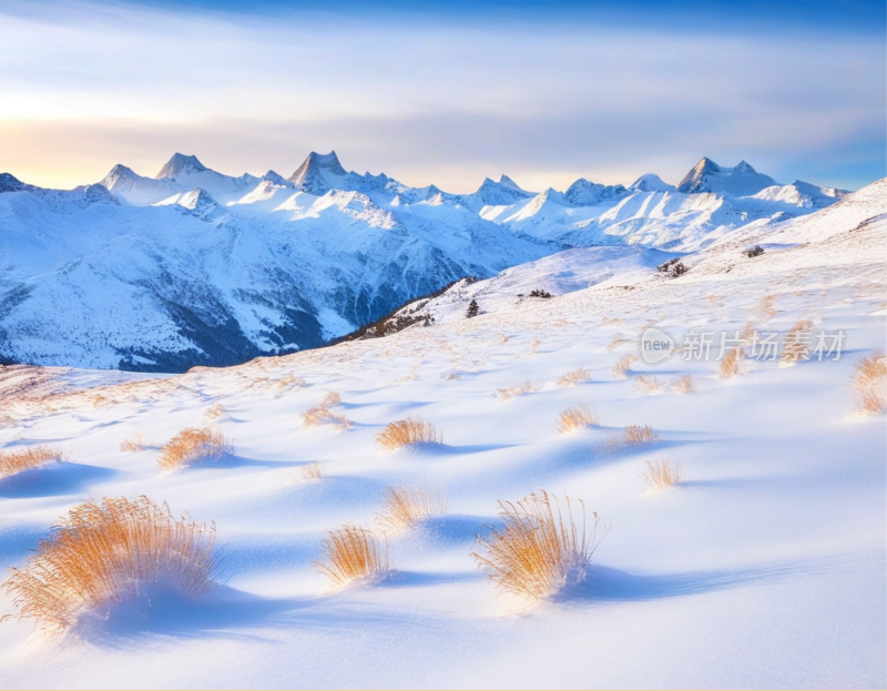 冬季高山雪山