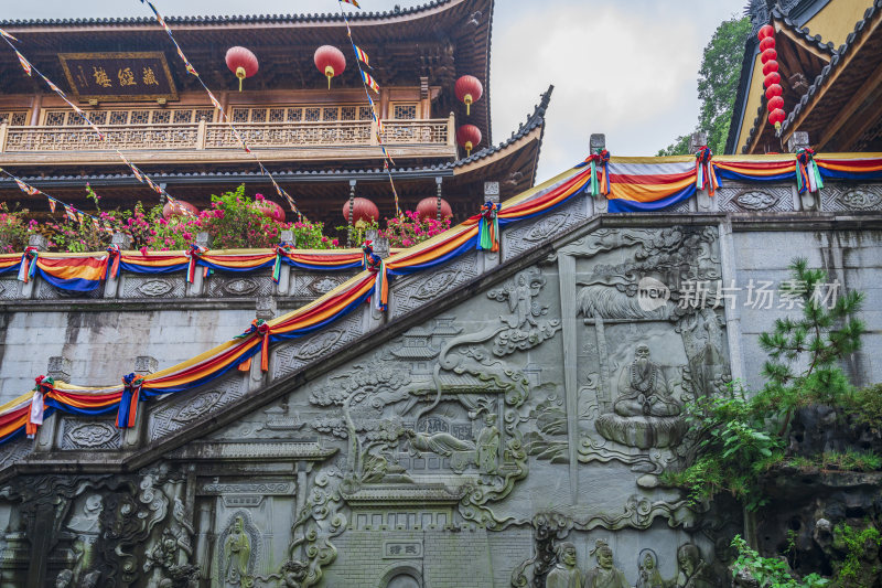 杭州飞来峰景区上天竺法喜禅寺古建筑