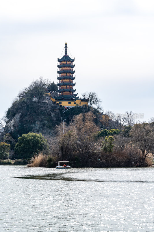 江苏镇江金山寺公园金山寺塔景点景观