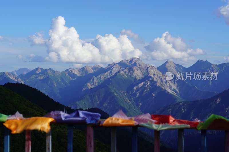 神仙池景区蓝天白云