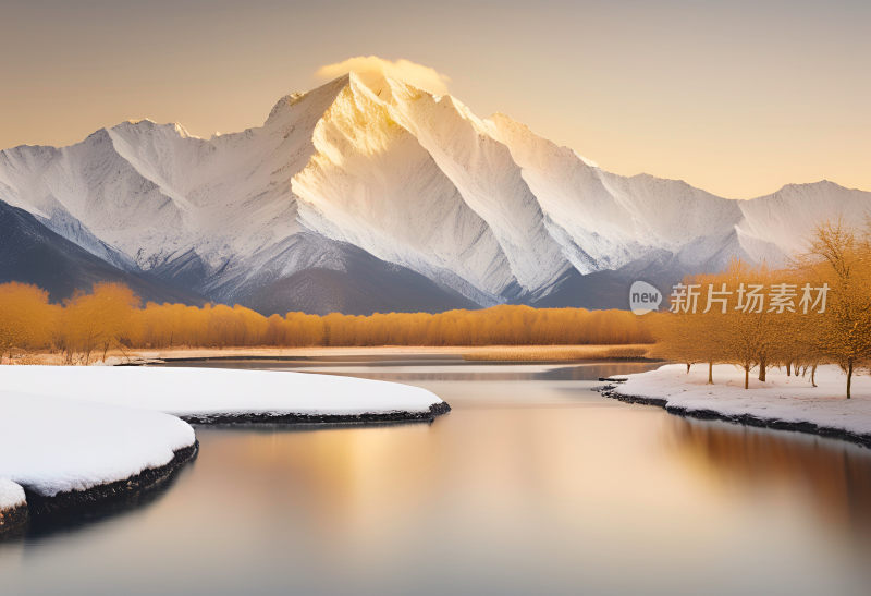 雪山高原森林